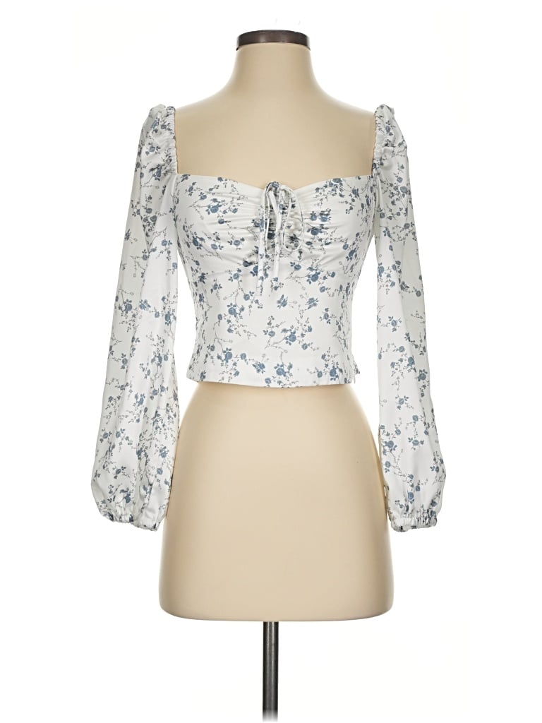 Pre-owned Gianni Bini 3/4 Sleeve Blouse In Ivory