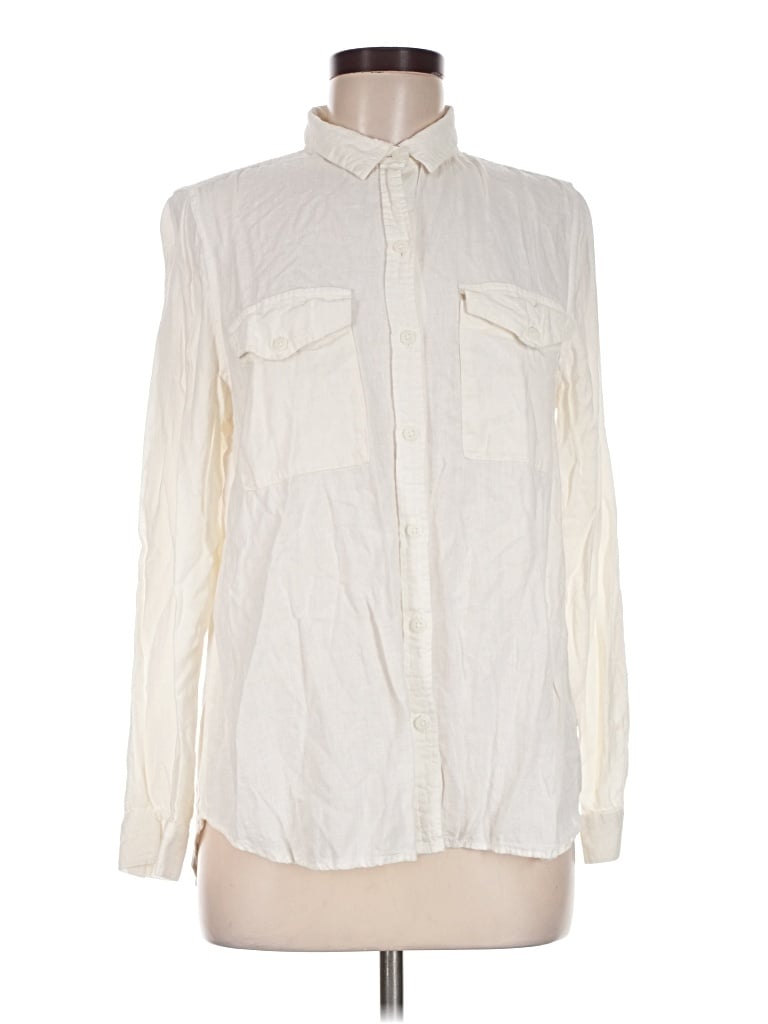 Pre-owned Beachlunchlounge Long Sleeve Blouse In Ivory