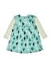 Tea 100% Cotton Animal Print Gray Teal Dress Size 7 - photo 1
