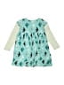 Tea 100% Cotton Animal Print Gray Teal Dress Size 7 - photo 2