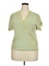 Max Studio 100% Polyester Yellow Short Sleeve Blouse Size 3X (estimated) - photo 1