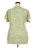 Max Studio 100% Polyester Yellow Short Sleeve Blouse Size 3X (estimated) - photo 2