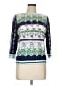 Talbots Print Blue Pullover Sweater Size Lg Petite - photo 1