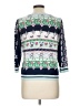 Talbots Print Blue Pullover Sweater Size Lg Petite - photo 2