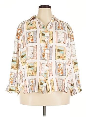 Jane and Delancey 3/4 Sleeve Button-Down Shirt (view 1)