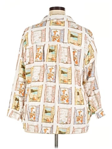 Jane and Delancey 3/4 Sleeve Button-Down Shirt (view 2)
