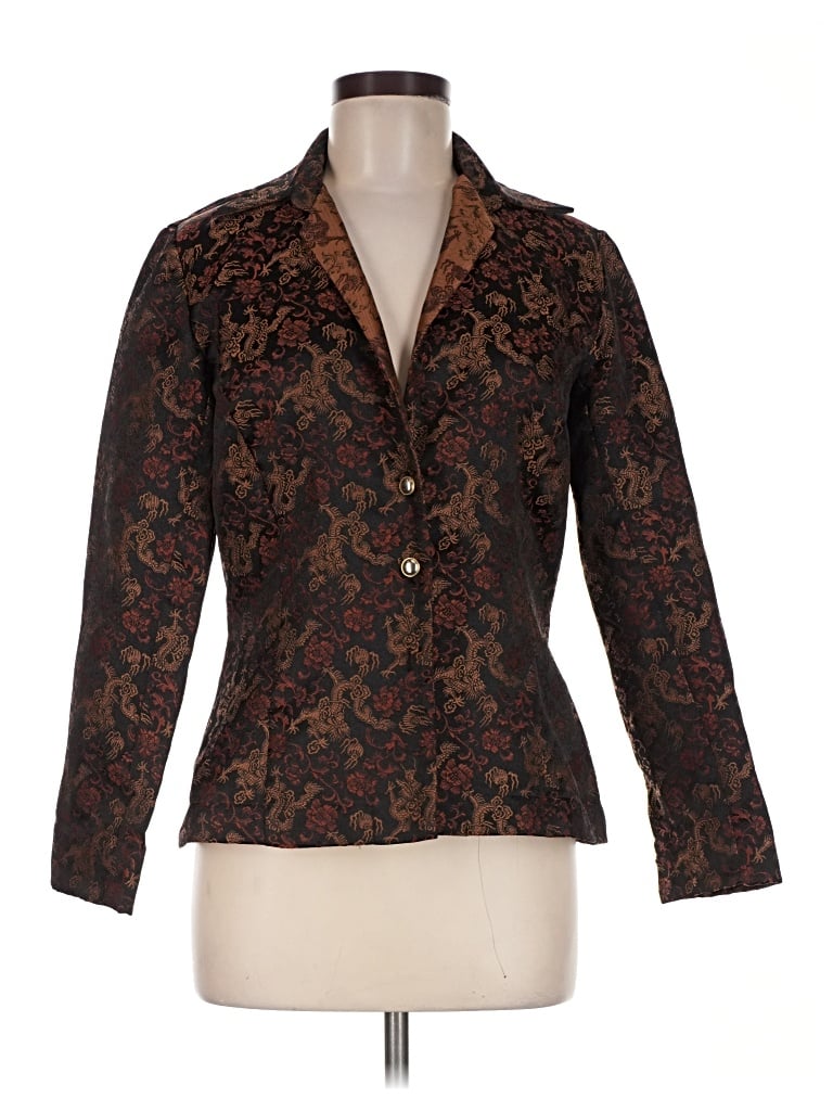 Pre-owned Assorted Brands Blazer Jacket In Brown