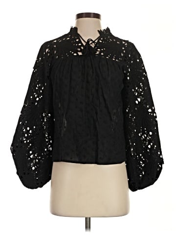Aqua 3/4 Sleeve Blouse (view 1)