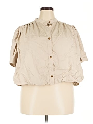 Divided by H&M 3/4 Sleeve Button-Down Shirt (view 1)