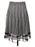 Talbots 100% Polyester Chevron-herringbone Gray Casual Skirt Size 4 Petite - photo 2