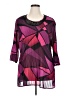 Catherines 100% Polyester Purple 3/4 Sleeve Blouse Size 1X - photo 1