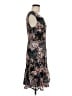 Connected Apparel Print Black Casual Dress Size 8 - photo 4