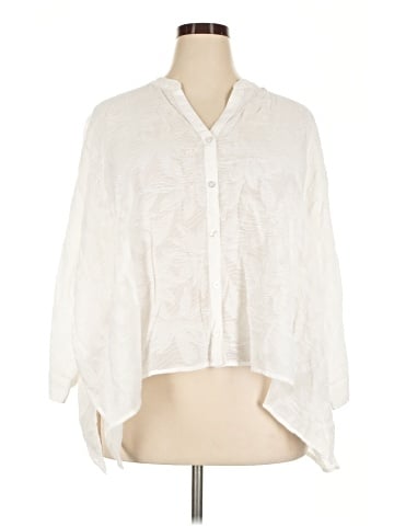 Black Label by Chico's 3/4 Sleeve Button-Down Shirt (view 1)