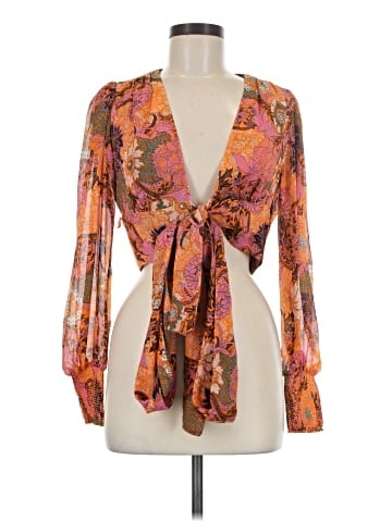 A.L.C. Long Sleeve Silk Top (view 1)