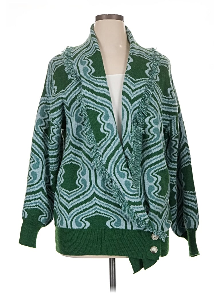 Pre-owned Cider Cardigan Sweater In Green