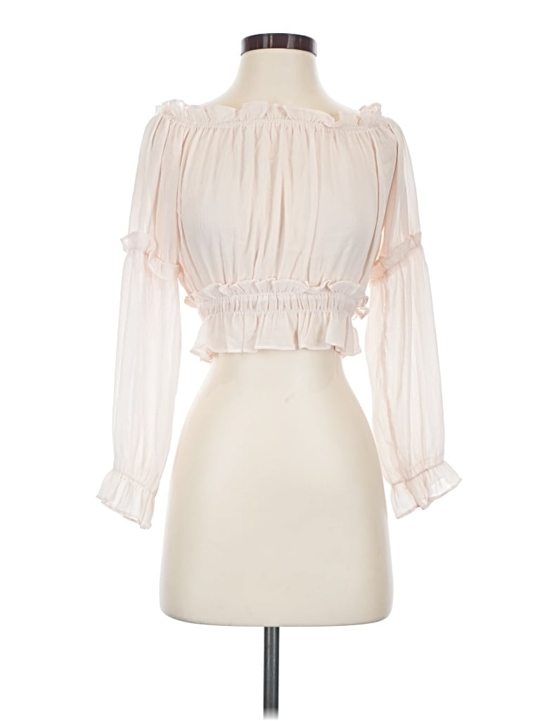 Pre-owned Tobi 3/4 Sleeve Blouse In Ivory