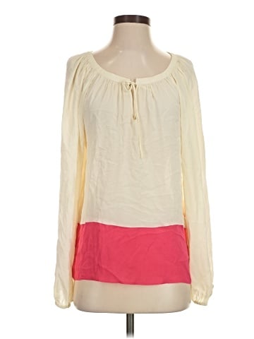 Parker Long Sleeve Silk Top (view 1)