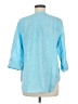 Talbots 100% Linen Blue 3/4 Sleeve Blouse Size M - photo 2