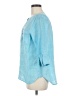 Talbots 100% Linen Blue 3/4 Sleeve Blouse Size M - photo 5