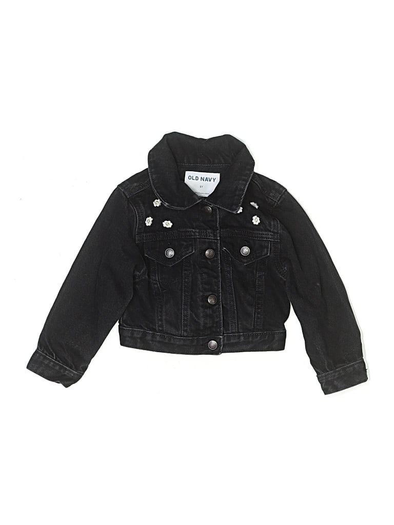 Pre-owned Old Navy Kids' Denim Jacket In Black