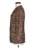 Doncaster Collection 100% Silk Tweed Brown Silk Blazer Size 8 - photo 5