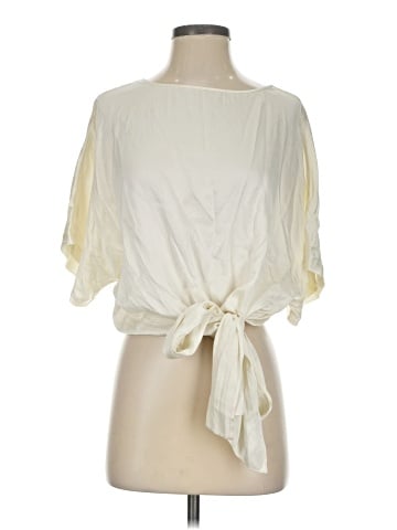 Intermix Short Sleeve Silk Top (view 1)