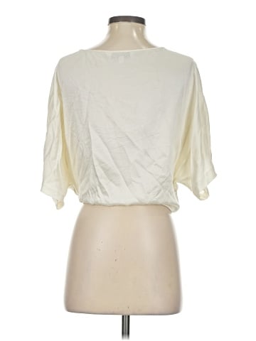 Intermix Short Sleeve Silk Top (view 2)