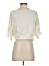 Intermix 100% Silk Ivory Short Sleeve Silk Top Size P (petite) - photo 2
