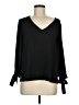 CeCe Black Long Sleeve Blouse Size M - photo 1