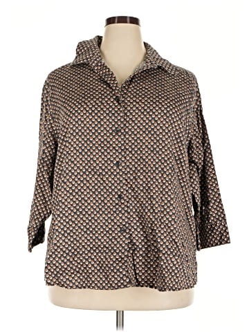 Foxcroft 3/4 Sleeve Button-Down Shirt (view 1)