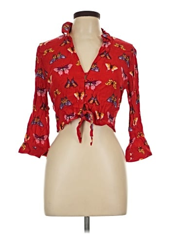 Forever 21 3/4 Sleeve Button-Down Shirt (view 1)