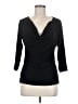 Deletta Black 3/4 Sleeve Top Size M - photo 1