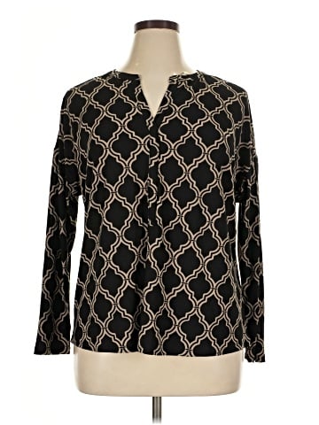 Dana Buchman Long Sleeve Blouse (view 1)