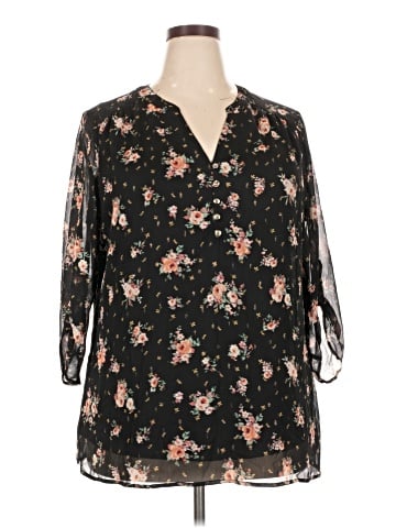 Sara Michelle 3/4 Sleeve Blouse (view 1)