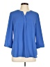 Talbots 100% Polyester Blue 3/4 Sleeve Blouse Size Lg Petite - photo 1