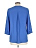 Talbots 100% Polyester Blue 3/4 Sleeve Blouse Size Lg Petite - photo 2