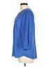 Talbots 100% Polyester Blue 3/4 Sleeve Blouse Size Lg Petite - photo 5