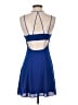 Express 100% Polyester Solid Blue Cocktail Dress Size 0 - photo 2