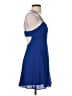 Express 100% Polyester Solid Blue Cocktail Dress Size 0 - photo 4