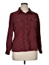 Elementz Stripes Burgundy Long Sleeve Button-Down Shirt Size XL Petite - photo 1
