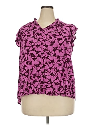 Terra & Sky Short Sleeve Blouse (view 1)