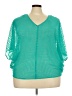 Bisou Bisou 100% Polyester Teal 3/4 Sleeve Blouse Size 2X - photo 1