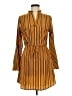 Blush 100% Polyester Stripes Orange Casual Dress Size M - photo 1