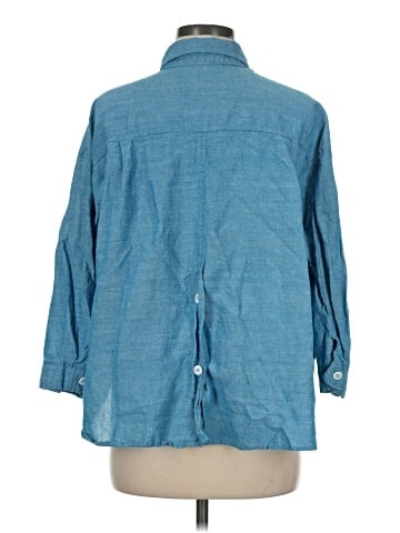 CUE 3/4 Sleeve Button-Down Shirt (view 2)