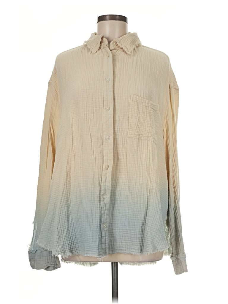 Pre-owned La Miel Long Sleeve Blouse In Ivory