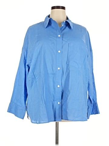 H&M 3/4 Sleeve Button-Down Shirt (view 1)