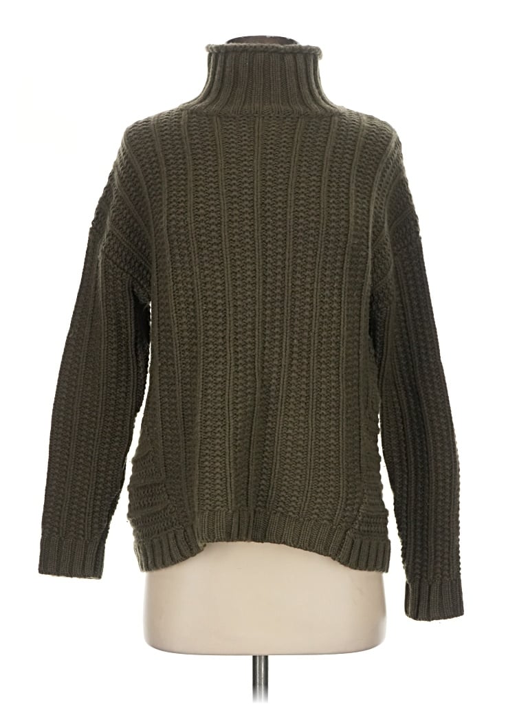 Pre-owned Garnet Hill Cashmere Pullover Sweater In Green