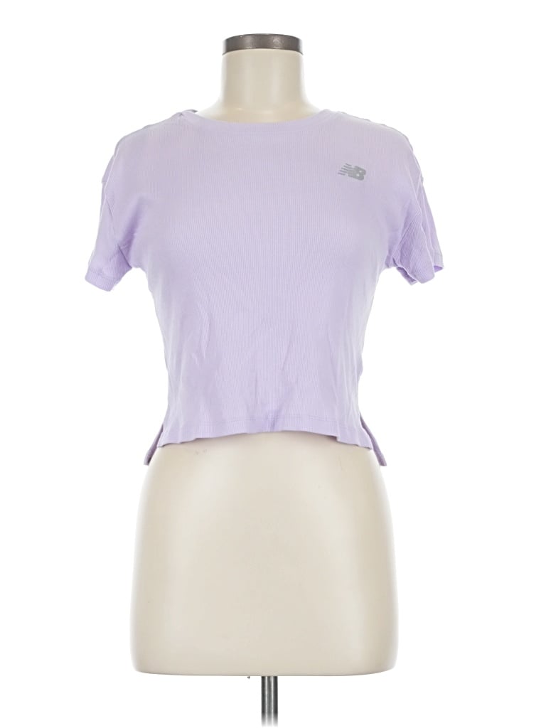 Pre-owned New Balance Short Sleeve T-shirt In Purple