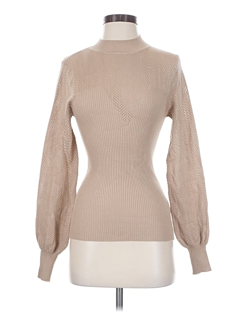 Pre-owned Hem & Thread Turtleneck Sweater In Tan
