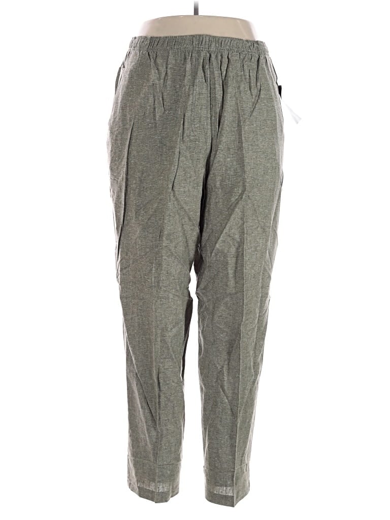 Pre-owned Southern Lady Linen Pants In Green